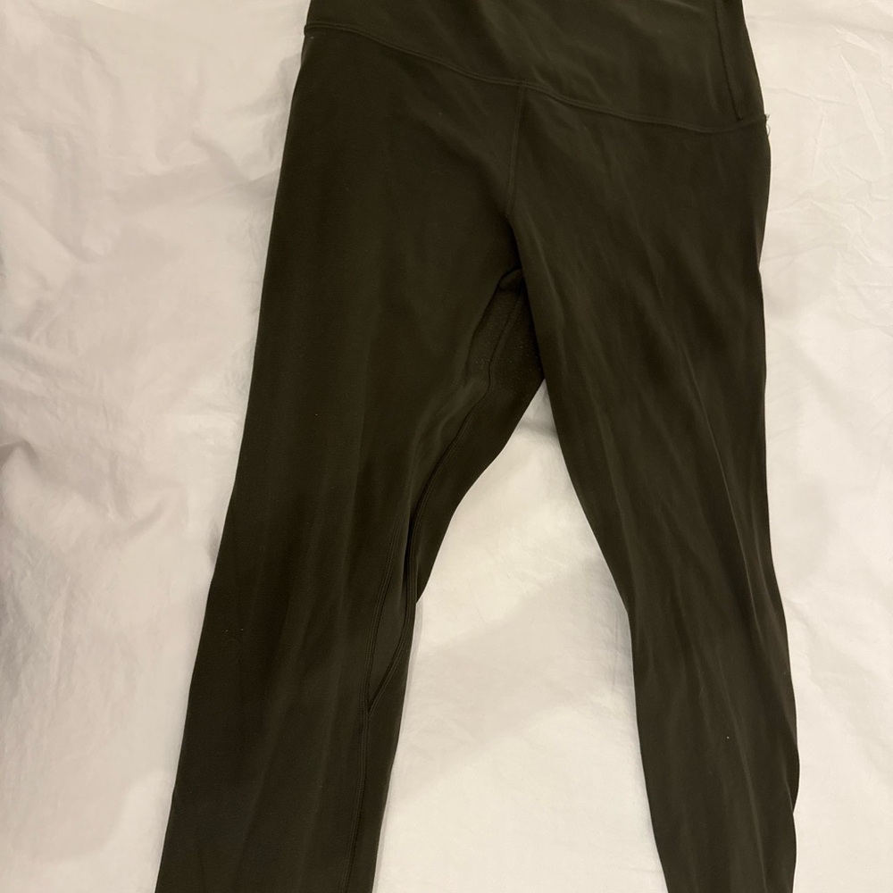 Olive Green Lululemon 23” Leggings